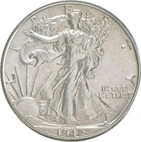 1942 AU Walking Liberty Half Dollar 90% Silver *3268