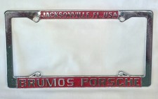 Vintage Brumos Porsche Jacksonville, FL License Plate Frame (Red 3)