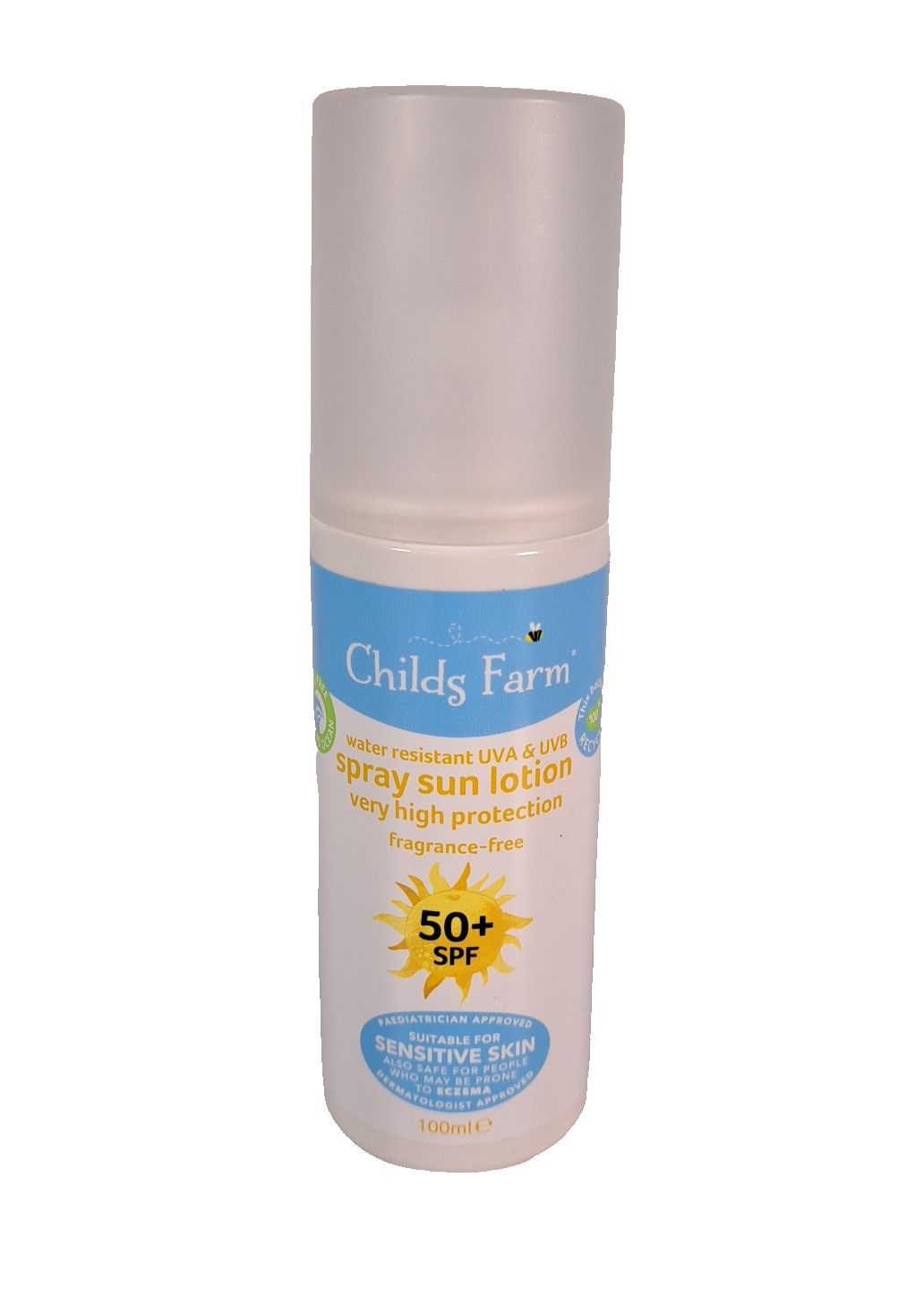 CHILDS FARM SPF 50+ Very High Protection Sun Lotion Spray Water Resistant 100ml
