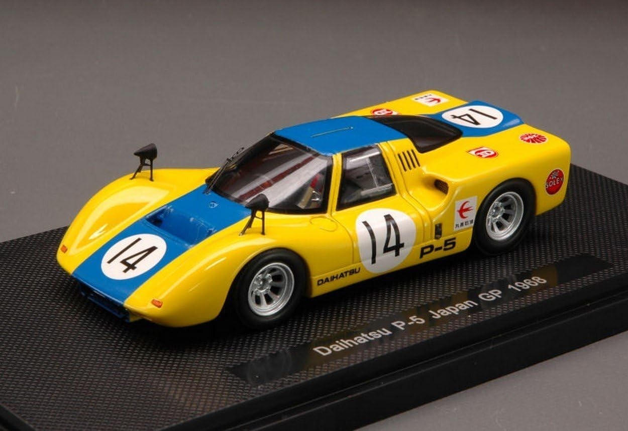 Miniature Daihatsu P3 1968 Ebbro nostalgie du Grand Prix du Japon jaune 1/43