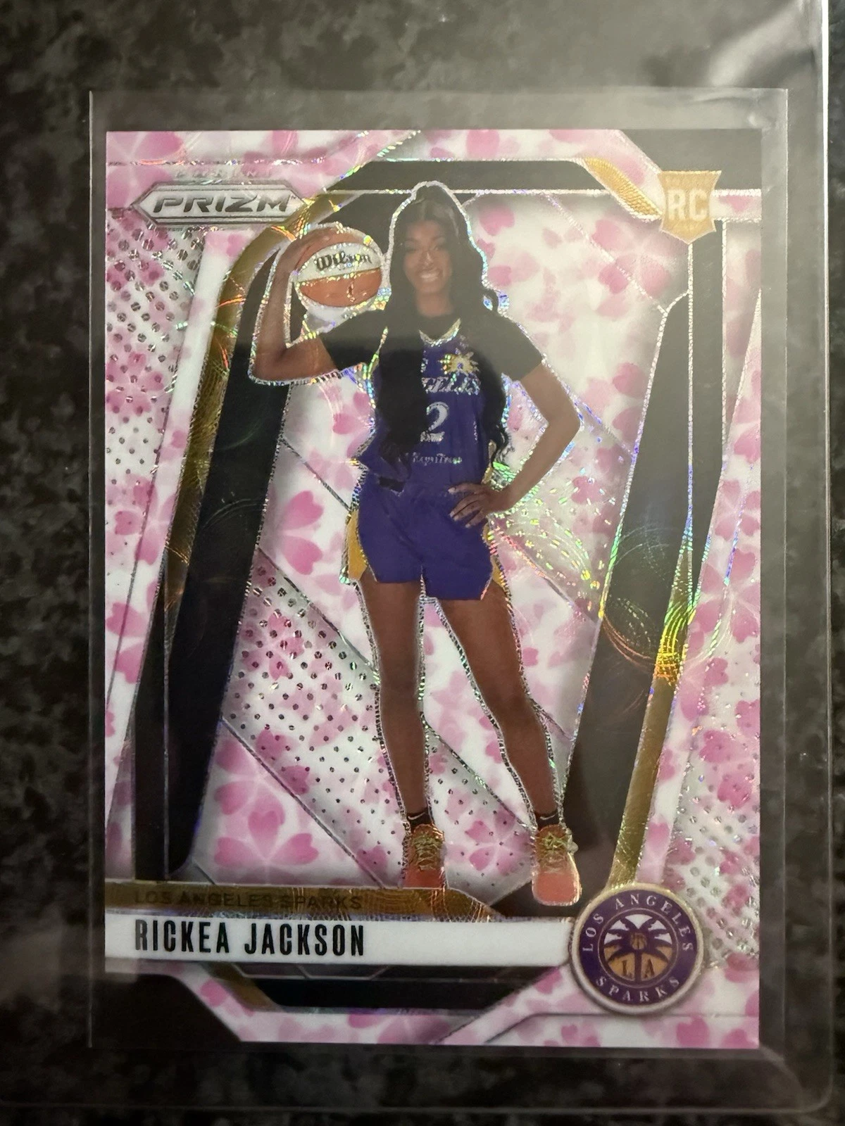RICKEA JACKSON 2024 PANINI WNBA PRIZM #144 CHERRY BLOSSOM FOTL RC #/20