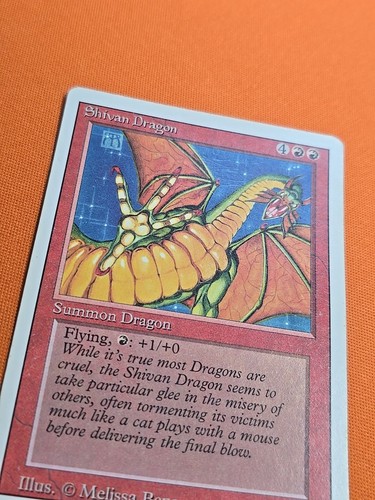 🔴🔴🔴 1994 MAGIC The Gathering SHIVAN DRAGON REVISED 3RD EDITION HEAVY PLAYED🔴 - Picture 2 of 4