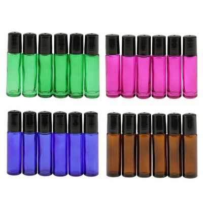 6 Stück/Set Flaschen, Nachfüllbar 10ml Braunglas Leer Roller Flasche für