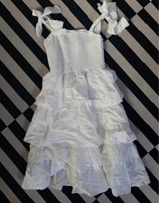 Heyson New Eyelet Dress Small White