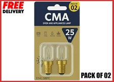 Oven Bulb 300°C Cooker Appliance Lamp Light 25W 240V SES E14 CMA 2 Pack FREE SHI