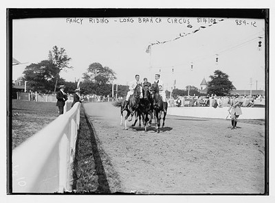 Photo:Show horse-back riders,Society Circus,Long Branch,August 14,1909