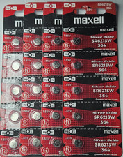 20 PACK MAXELL RED 364 SR621SW SR621 SILVER OXIDE GOOD EXP 12/30 FREE SHIPPING