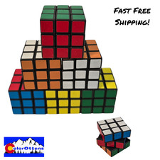 6 Pack Mini Puzzle Cubes Party Favors Rubik  s Like Cube Brain Teaser Toy 1-1/8"