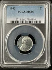 1943  1C Lincoln Wheat One Cent  PCGS MS66  57508110