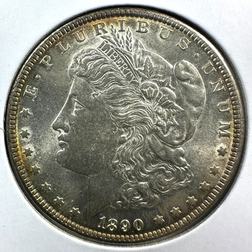 1890 $1 Morgan Silver Dollar, UNC/AU Slider (88941)