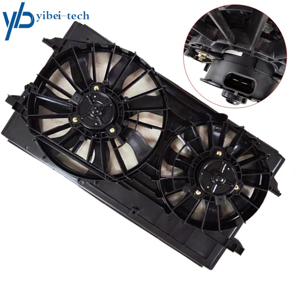 Conjunto de ventilador de refrigeração condensador radiador 15788745 para Chevrolet Malibu 2008-11 - Imagem 4 de 4