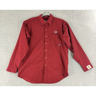 Patagonia New Belgium Brewing Button Up Shirt Mens Medium Red Organic Cotton