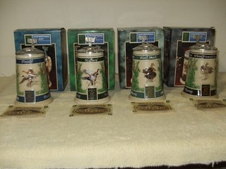 BUDWEISER SET OF 4 WATERFOWL FLYWAY STEIN SERIES DUCKS UNLIMITED.