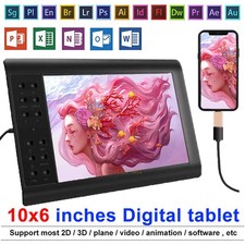 Professional Graphic Drawing Tablet for Beginners, Battery-free Pen, 12 Shortkey