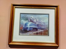  Steam Train print 'Coronation Scot'  FRAMED picture 415 X 360 Mm