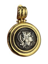 Roman Centurion Coin in a .750K yellow gold Bezel 19.7 grams