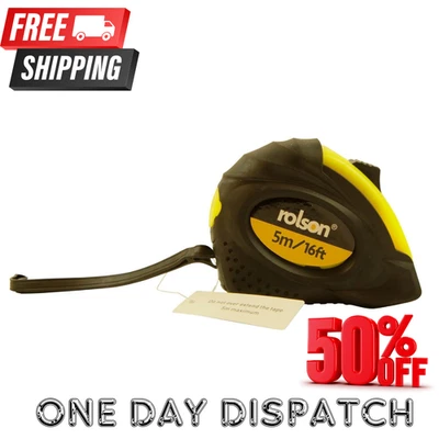 TAPEMEASURE Rolson 50535 5 m x 19 mm Tape Measure, Yellow & Black