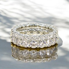 White Gold Wedding Eternity 14k Lab Grown Round 2.5 Carat Diamond Band