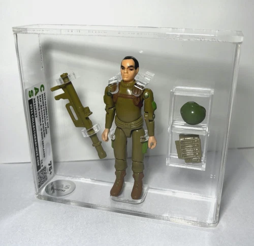 GI Joe Zap 1982 *CAS 75+ GRADED* v1 Straight Arm Vintage w/Double Handle Bazooka