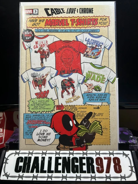 CABLE Love + Chrome #3 Matthew Waite SIGNED Trade-Dress w/ COA - DEADPOOL