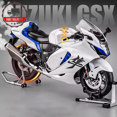 Spray 1:6 Suzuki Hayabusa GSX-1300R Alu Metall Diecast Motorrad Modell High Si