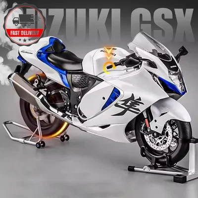 Spray 1:6 SUZUKI HAYABUSA GSX-1300R Alloy Metal Diecast Motorcycle Model High Si