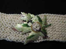 Vintage Enamel Maple Leaf Shawl Pin, Nature I...