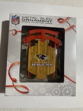 Baltimore Ravens NFL Vintage Metal Sled Ornament