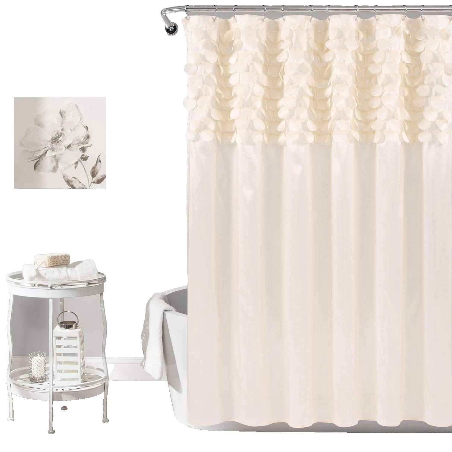 Circles Extra Long Shower Curtains