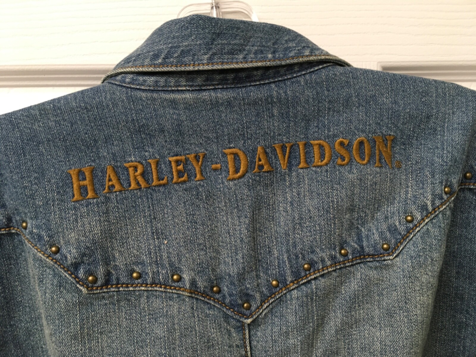 Authentic HARLEY DAVIDSON Studded Embroidered Lon… - image 6