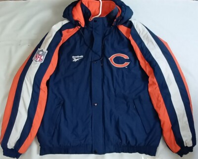 VINTAGE REEBOK PRO LINE CHICAGO BEARS FULL ZIP WITH HOOD WINTER