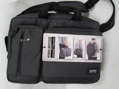 Solo New York Duane 15.6'' Hybrid Backpack Briefcase Dark Gray NEW with Tags