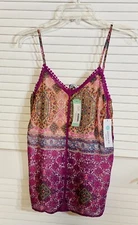 Collective Concepts Top Cami Small Women Theta Crochet Fuchsia Stitch Fix Tags