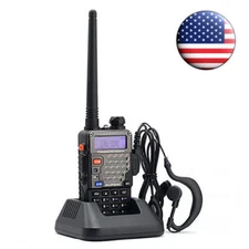 Baofeng UV-5R Plus FM Dual Band Transceiver Ham Two-way Radio HT + Free Earpiece