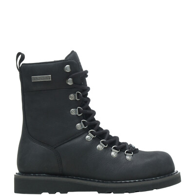 Harley-Davidson Denway 7'' D87231 Womens Black Leather Motorcycle Boots