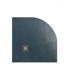 Piatto Doccia Slim Semicircolare 80x80 90x90 Pietra Nero 2.8cm Angolare Piletta