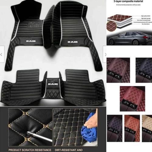 For Dodge RAM1500 Pickup Car Floor Mats Waterproof Carpets Cargo Custom Slips - Bild 12 von 40