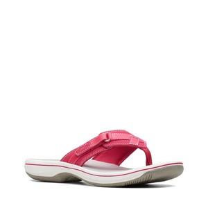 clarks pink flip flops