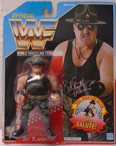 WWF Hasbro Sgt Slaughter Wrestling Figure Series 3...