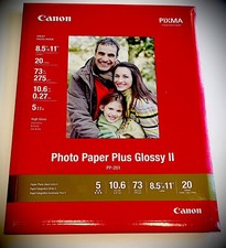 Canon Photo Paper Plus Glossy II Pixma Photo Paper 8.5" x 11" - 20 Sheets