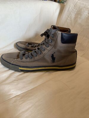 Polo Ralph Lauren Size 10 Harvey MID Canvas High Top Sneaker  display picture 2