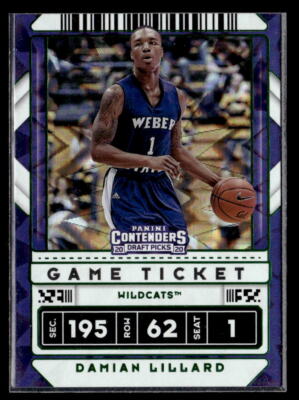 Damian Lillard - 2020 Panini Contenders Game Ticket Green Explosion #40