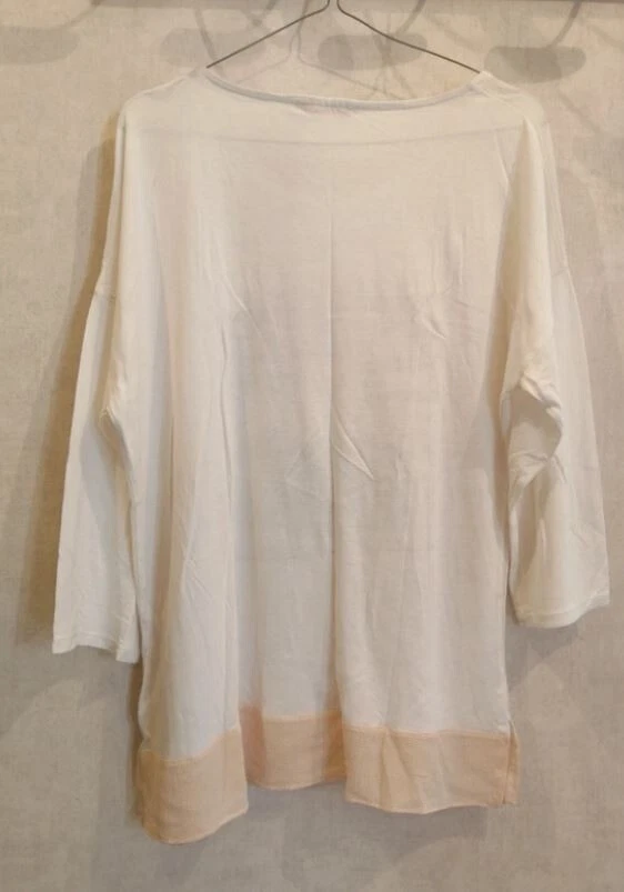 T-shirt crème sequins manches 3/4 T40 Camaïeu (2207033) Viscose  - Photo 4/4