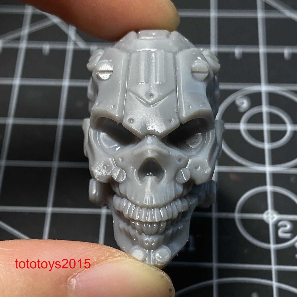 1:6 1:12 1:18 Mech Mechanical Skull Head Sculpt For 12