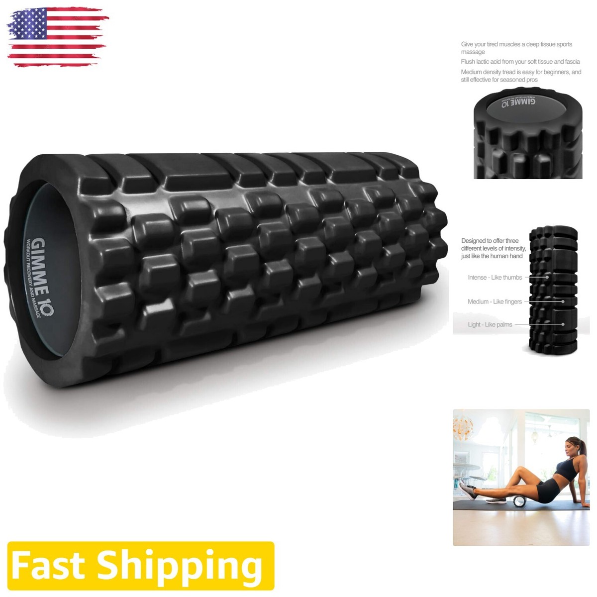 Compact Spiked Foam Roller for Precise Deep Tissue Relief