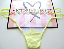 VICTORIA'S SECRET PINK Wink Strappy Mesh Thong Panty VS Yellow S M L XL NWT