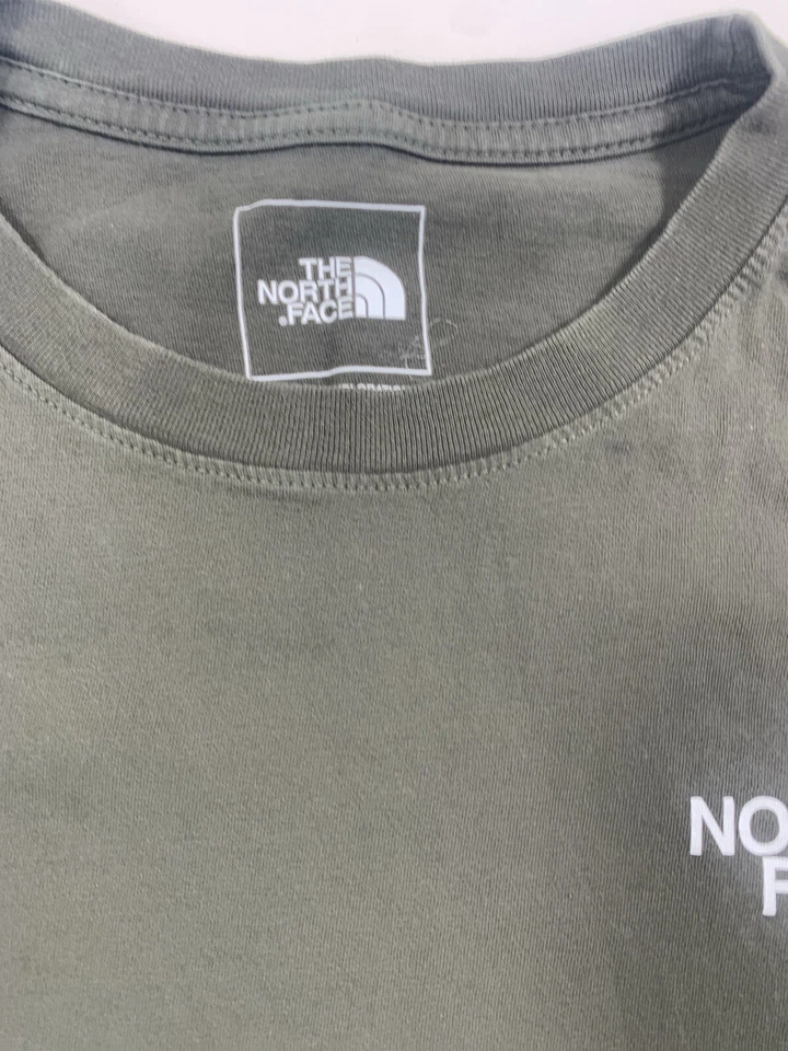 The North Face Shirt Mens Medium Short Sleeve Green Crew Neck Logo - Image 4 of 4