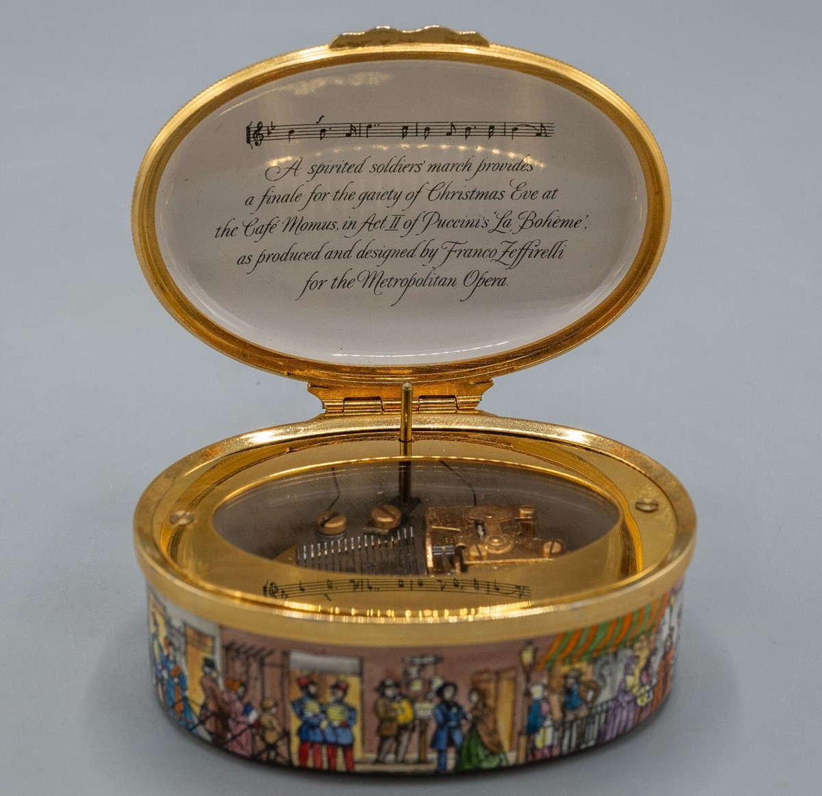 Halcyon Days Enamels Trinket Music Box Metropolitan Opera La