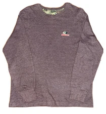 Mossy Oak Men's Long Sleeve Brown Waffle Knit Thermal Shirt Size XL Hunt Fish