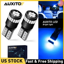 2 Pcs Ice Blue 3014 15smd Led Dome Map Rv Light Bulbs 168 194 T10 W5w 2821 921